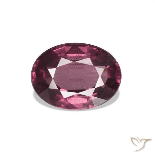 1.02 ct Purple Rhodolite Garnet Gemstone, Rhodolite Garnet Gem in Oval Facet Shape for Sale.