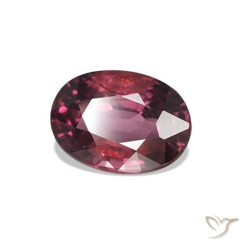 1.21 ct Purple Rhodolite Garnet Stone, Natural Rhodolite Garnet in Oval Facet Shape for Sale