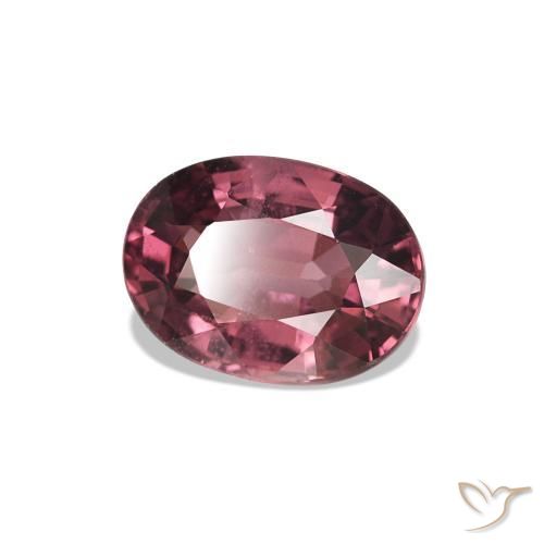 1.02 ct Purple Rhodolite Garnet Stone, Natural Rhodolite Garnet in Oval Facet Shape for Sale