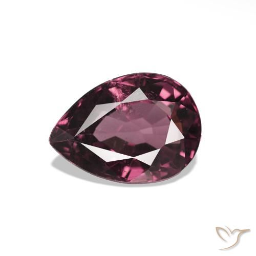 1.00 ct Purple Rhodolite Garnet Stone, Natural Rhodolite Garnet in Pear Facet Shape for Sale