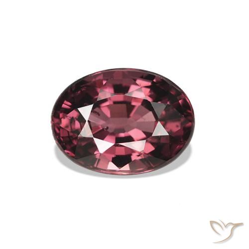 1.09 ct Purple Rhodolite Garnet Gemstone, Rhodolite Garnet Gem in Oval Facet Shape for Sale.