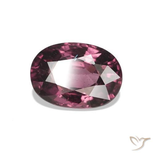 1.23 ct Purple Rhodolite Garnet Stone, Natural Rhodolite Garnet in Oval Facet Shape for Sale