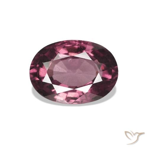 1.03 ct Purple Rhodolite Garnet Gemstone, Rhodolite Garnet Gem in Oval Facet Shape for Sale.