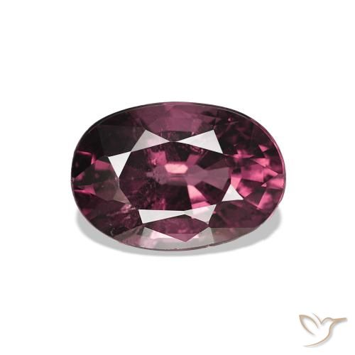 1.14 ct Purple Rhodolite Garnet Gemstone, Rhodolite Garnet Gem in Oval Facet Shape for Sale.