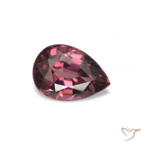 1.14 ct Red Rhodolite Garnet Stone, Natural Rhodolite Garnet in Pear Facet Shape for Sale