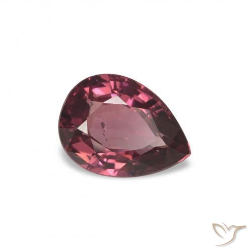 0.91 ct Red Rhodolite Garnet Stone, Natural Rhodolite Garnet in Pear Facet Shape for Sale