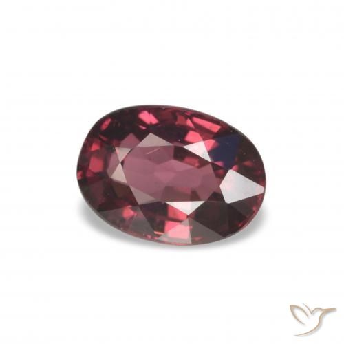 1.23 ct Red Rhodolite Garnet Stone, Natural Rhodolite Garnet in Oval Facet Shape for Sale