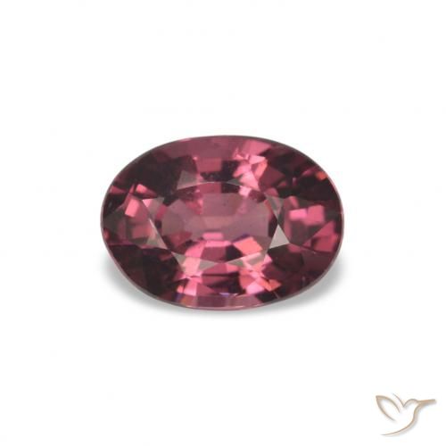 1.01 ct Red Rhodolite Garnet Gemstone, Rhodolite Garnet Gem in Oval Facet Shape for Sale.