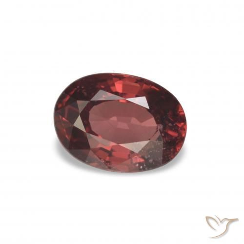 1.08 ct Red Rhodolite Garnet Stone, Natural Rhodolite Garnet in Oval Facet Shape for Sale