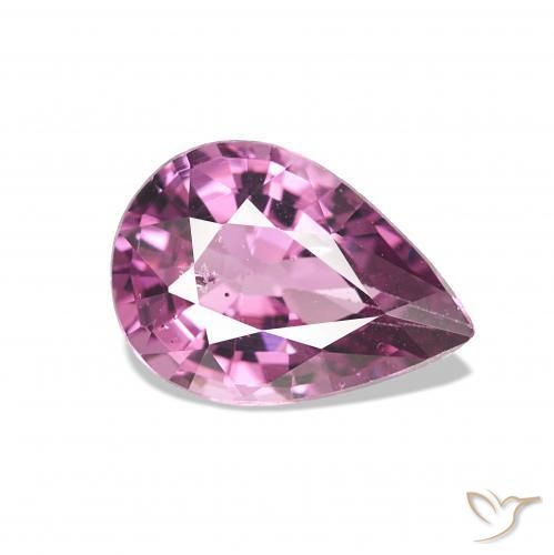 0.80 ct Purple Rhodolite Garnet Gemstone, Rhodolite Garnet Gem in Pear Facet Shape for Sale.