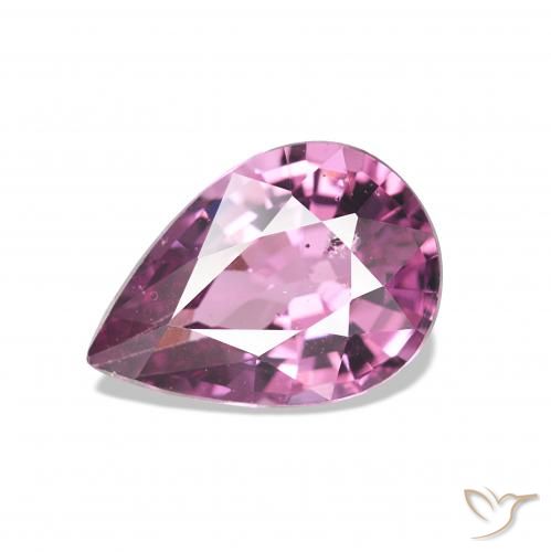 0.80 ct Purple Rhodolite Garnet Stone, Natural Rhodolite Garnet in Pear Facet Shape for Sale
