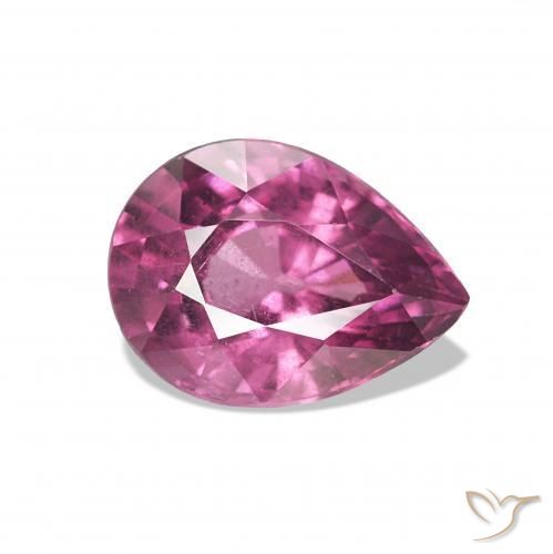 0.94 ct Purple Rhodolite Garnet Stone, Natural Rhodolite Garnet in Pear Facet Shape for Sale