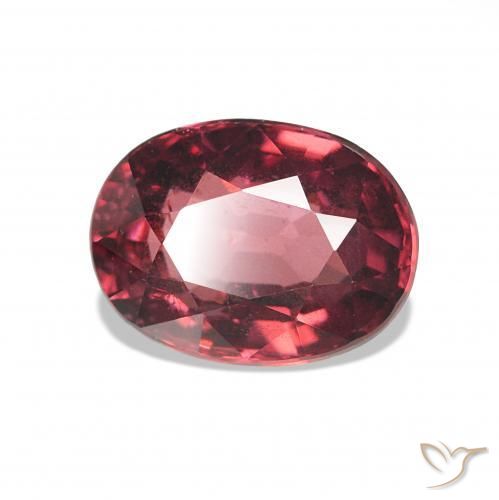 1.12 ct Red Rhodolite Garnet Stone, Natural Rhodolite Garnet in Oval Facet Shape for Sale