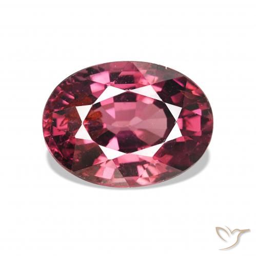 1.14 ct Purple Rhodolite Garnet Gemstone, Rhodolite Garnet Gem in Oval Facet Shape for Sale.