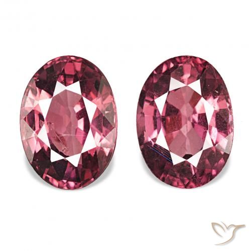 2.11 ctw Purple Rhodolite Garnet Gemstones, Rhodolite Garnet Gems in Oval Facet Shape for Sale.