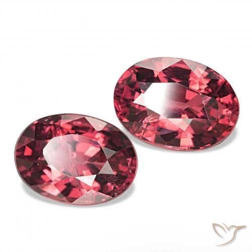 2.16 ctw Red Rhodolite Garnet Stones, Natural Rhodolite Garnet in Oval Facet Shape for Sale