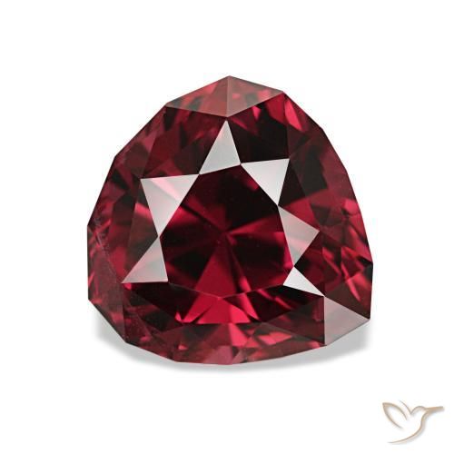 3.93 ct Red Rhodolite Garnet Stone, Natural Rhodolite Garnet in Pear Concave Cut Shape for Sale