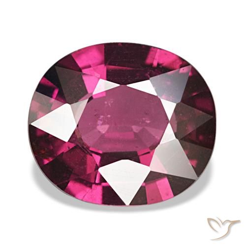 5.65 ct Purple Rhodolite Garnet Gemstone, Rhodolite Garnet Gem in Oval Facet Shape for Sale.