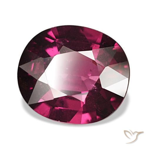 5.65 ct Purple Rhodolite Garnet Stone, Natural Rhodolite Garnet in Oval Facet Shape for Sale
