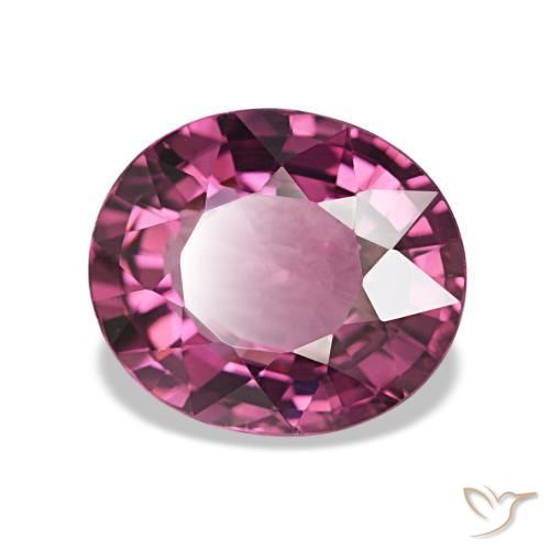 4.13 ct Purple Rhodolite Garnet Stone, Natural Rhodolite Garnet in Oval Facet Shape for Sale