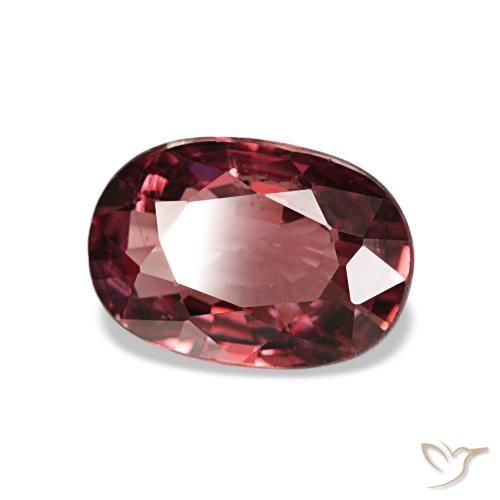 0.96 ct Red Rhodolite Garnet Stone, Natural Rhodolite Garnet in Oval Facet Shape for Sale