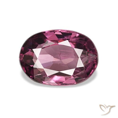 1.06 ct Purple Rhodolite Garnet Gemstone, Rhodolite Garnet Gem in Oval Facet Shape for Sale.