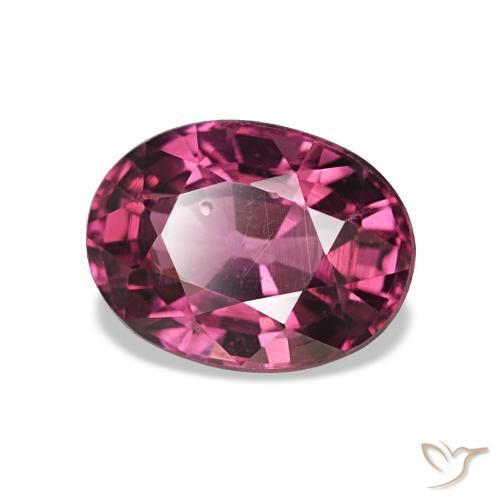 1.25 ct Red Rhodolite Garnet Stone, Natural Rhodolite Garnet in Oval Facet Shape for Sale