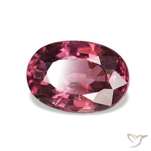 1.23 ct Red Rhodolite Garnet Stone, Natural Rhodolite Garnet in Oval Facet Shape for Sale