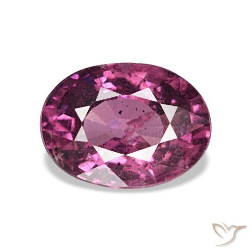 1.15 ct Purple Rhodolite Garnet Gemstone, Rhodolite Garnet Gem in Oval Facet Shape for Sale.