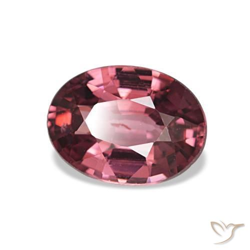 0.91 ct Red Rhodolite Garnet Stone, Natural Rhodolite Garnet in Oval Facet Shape for Sale