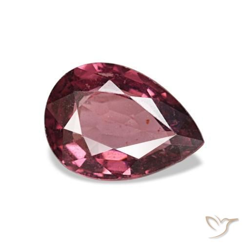 0.80 ct Red Rhodolite Garnet Stone, Natural Rhodolite Garnet in Pear Facet Shape for Sale
