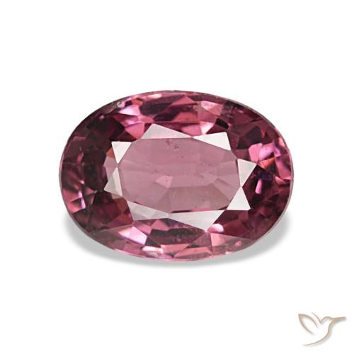 0.97 ct Red Rhodolite Garnet Gemstone, Rhodolite Garnet Gem in Oval Facet Shape for Sale.