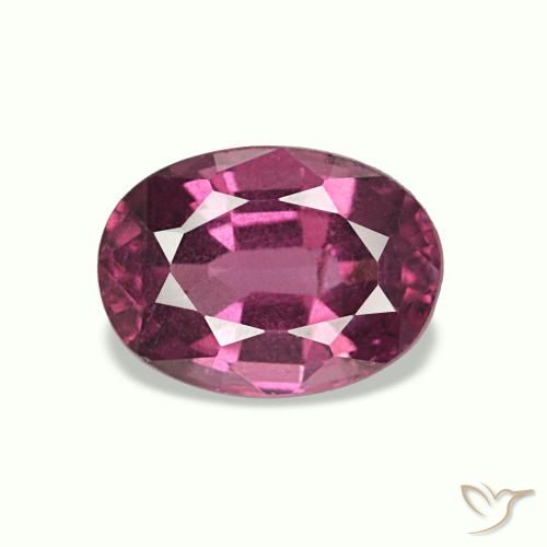 1.10 ct Purple Rhodolite Garnet Gemstone, Rhodolite Garnet Gem in Oval Facet Shape for Sale.