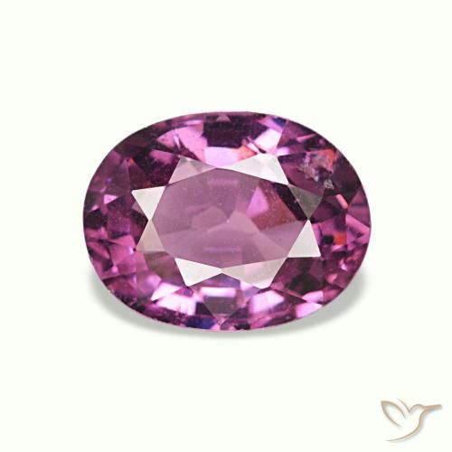 1.08 ct Purple Rhodolite Garnet Gemstone, Rhodolite Garnet Gem in Oval Facet Shape for Sale.