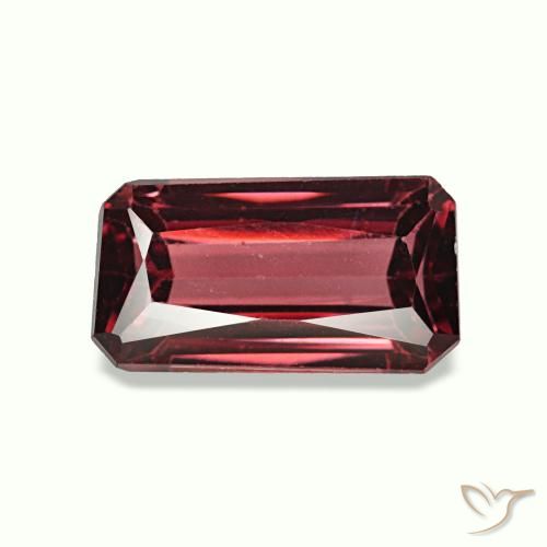 1.23 ct Red Rhodolite Garnet Gemstone, Rhodolite Garnet Gem in Octagon / Scissor Cut Shape for Sale.