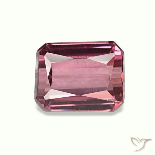 1.36ct Red Rhodolite Garnet, Emerald Cut, VVS-VS