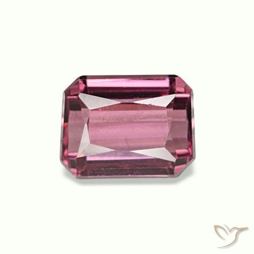 0.86ct Red Rhodolite Garnet, Emerald Cut, VVS-VS