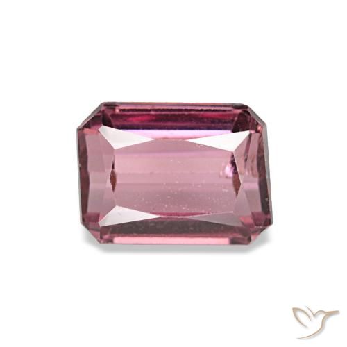 0.89ct Red Rhodolite Garnet, Emerald Cut, VS