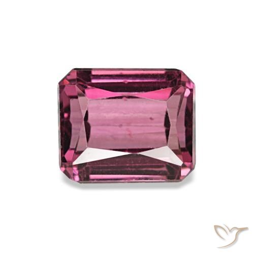1.25ct Pink Rhodolite Garnet, Emerald Cut, VS