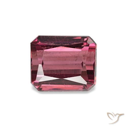 1.19ct Red Rhodolite Garnet, Emerald Cut, VVS-VS