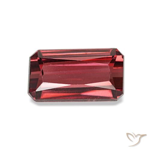 1.45ct Red Rhodolite Garnet, Emerald Cut, VVS-VS