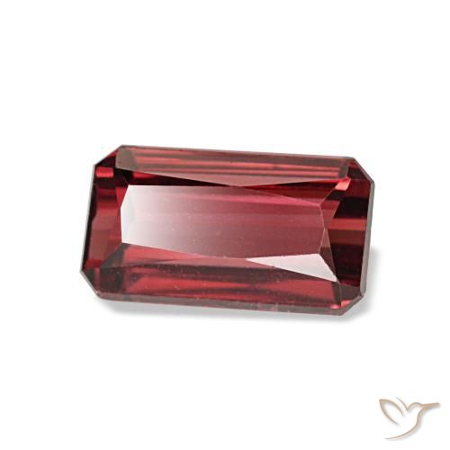 1.45 ct Red Rhodolite Garnet Stone, Natural Rhodolite Garnet in Octagon / Scissor Cut Shape for Sale