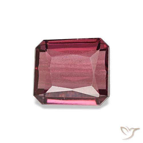 0.93ct Red Rhodolite Garnet, Emerald Cut, VVS-VS
