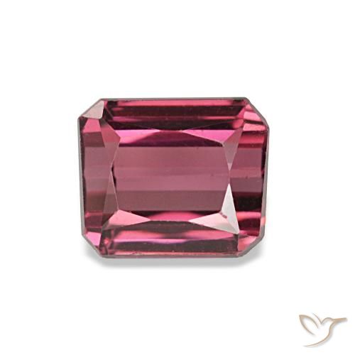 1.39ct Red Rhodolite Garnet, Emerald Cut, VVS-VS