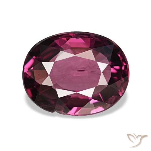 2.83 ct Purple Rhodolite Garnet Gemstone, Rhodolite Garnet Gem in Oval Facet Shape for Sale.
