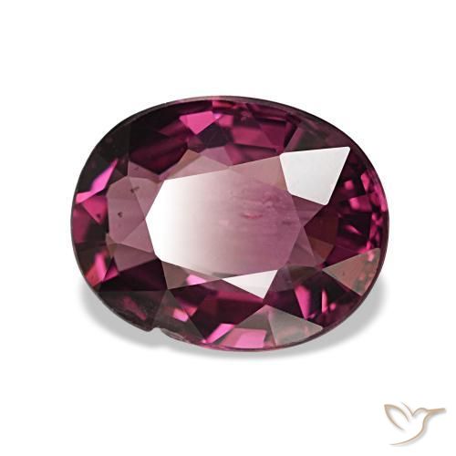2.83 ct Purple Rhodolite Garnet Stone, Natural Rhodolite Garnet in Oval Facet Shape for Sale