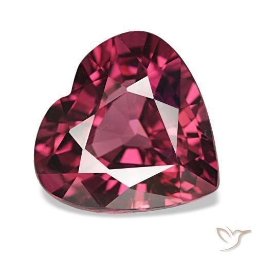 4.25 ct Purple Rhodolite Garnet Stone, Natural Rhodolite Garnet in Heart Facet Shape for Sale