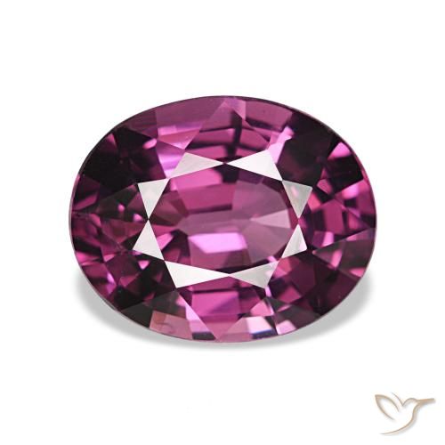 2.15 ct Purple Rhodolite Garnet Gemstone, Rhodolite Garnet Gem in Oval Facet Shape for Sale.