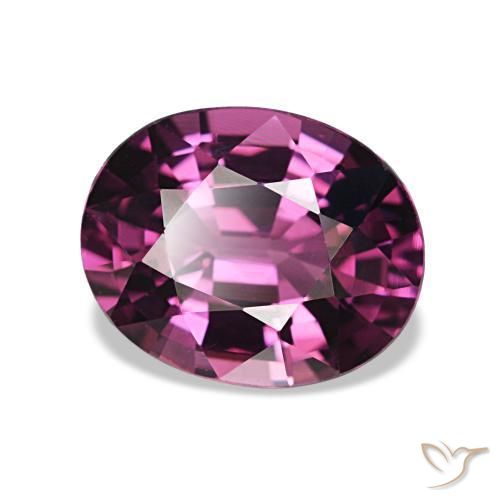 2.15 ct Purple Rhodolite Garnet Stone, Natural Rhodolite Garnet in Oval Facet Shape for Sale