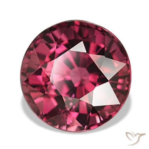 5.14 ct Red Rhodolite Garnet Gemstone, Rhodolite Garnet Gem in Round Facet Shape for Sale.